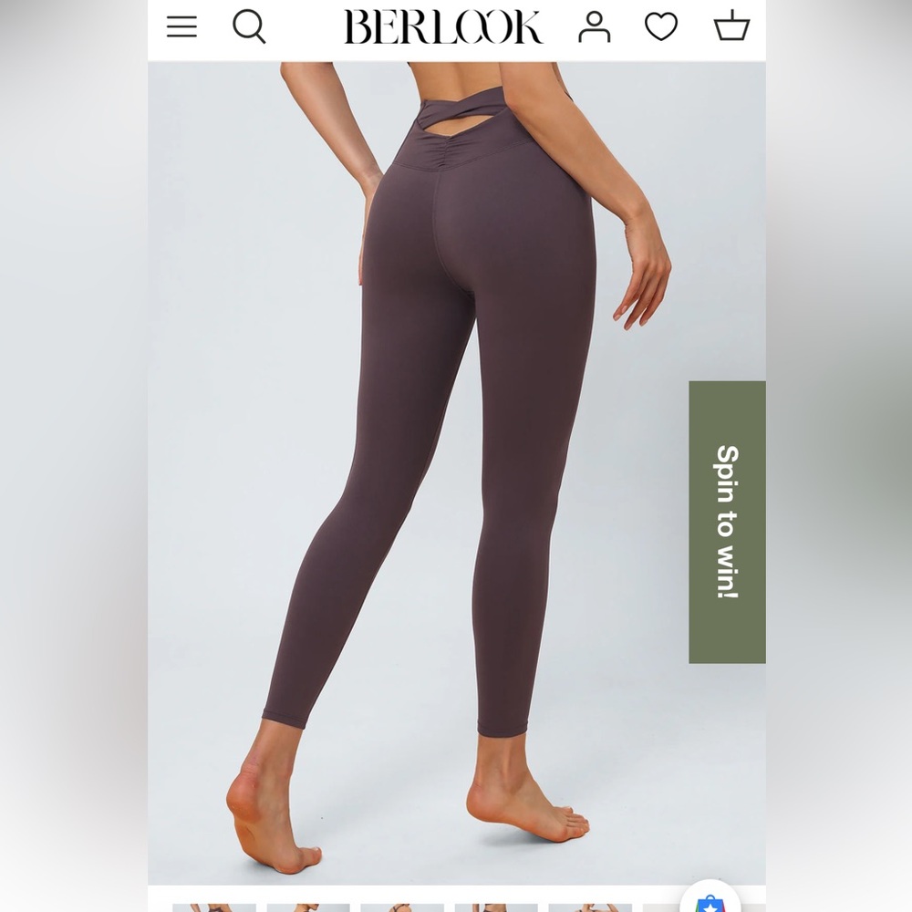 Berlook Purple Cut Out Leggings 24"